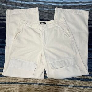 ZARA‎ Utility Cargo Pants | Cream | Size M